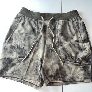 Textured Tech Short, Diamond Dye Raw Linen Seared Grey